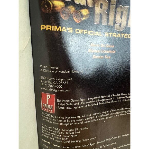 Dead to Rights Prima Official Strategy Video Game Guide Namco  Strategy Books - Picture 12 of 16
